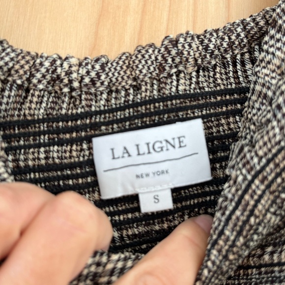 La Ligne dress in plaid with puff sleeves - Picture 7 of 7